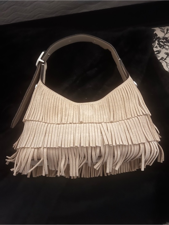 kate spade Handbags - kate spade Cream Suede Fringe Shoulder Bag